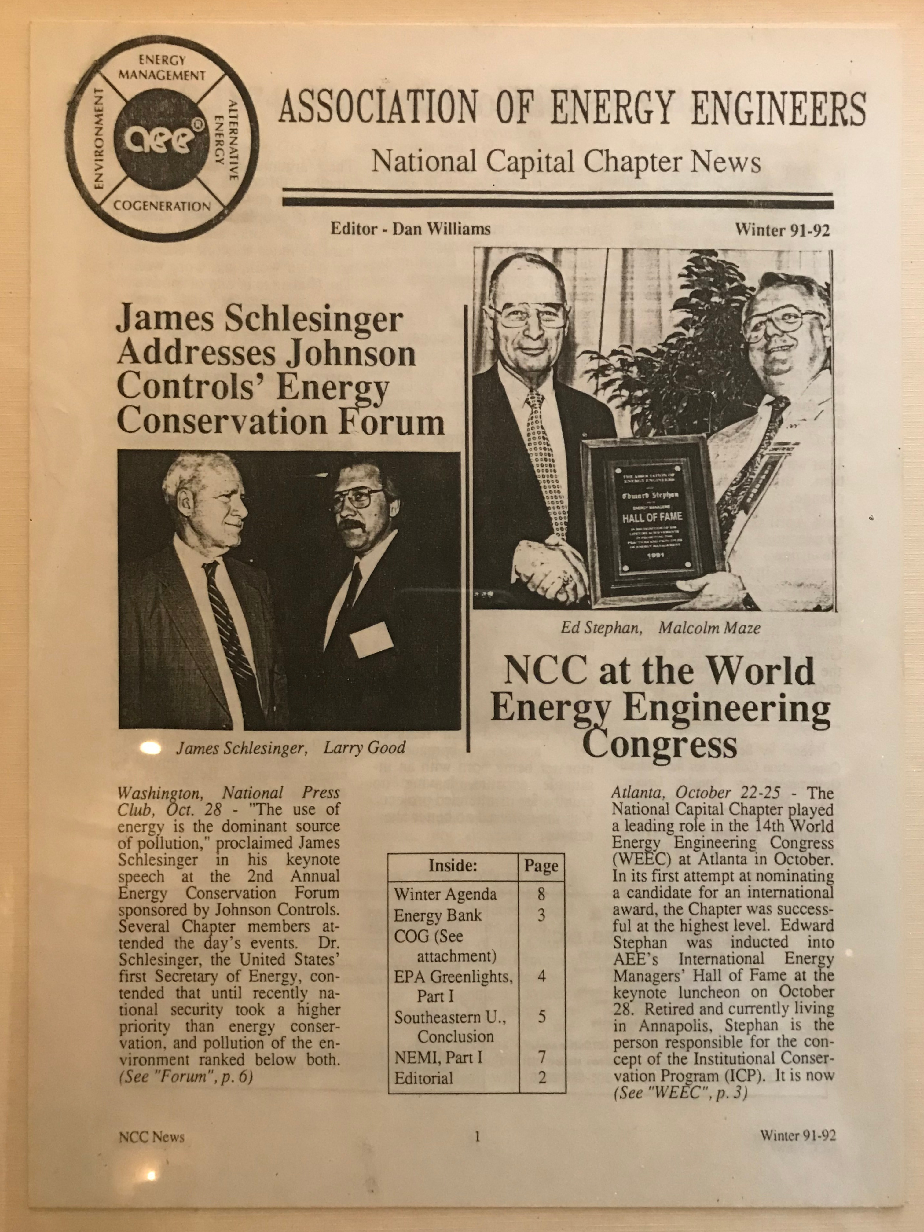 AEE Newsletter Winter 91-92